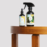 The Good Plant Co Indoor Plant Food and Leaf Shine Spray for Indoor Plants on table