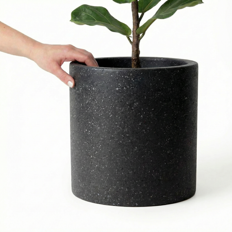Jardin Terrazzo Black Pot