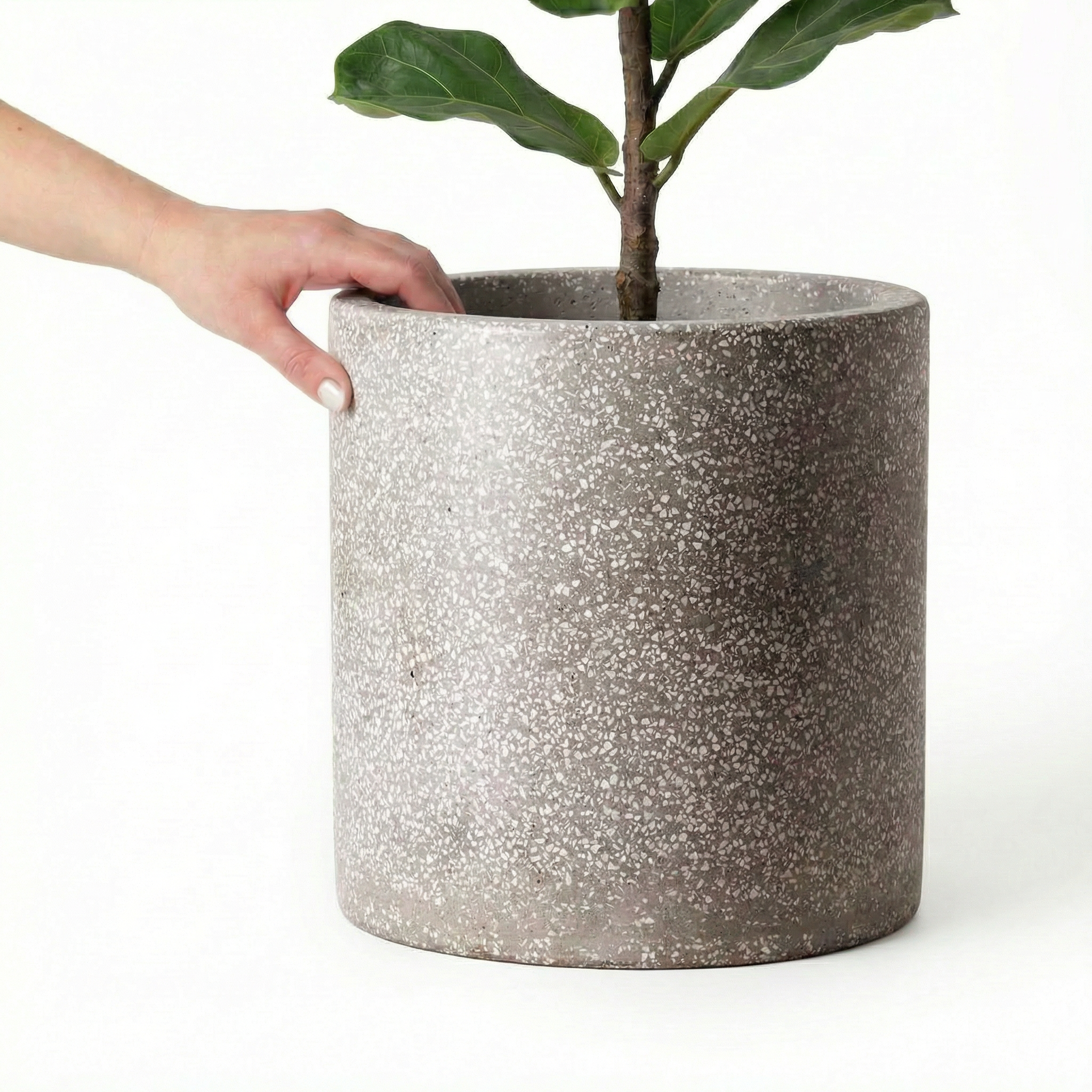 terrazzo plant pot Jardin Terrazzo Pot - Grey for Indoor plants