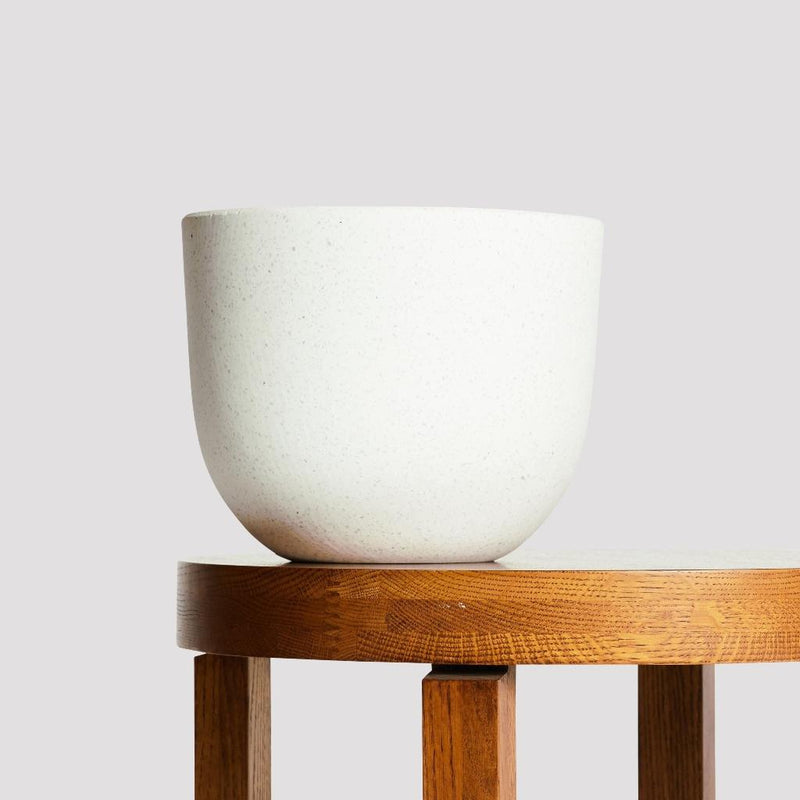 Pierre Terrazzo Pot - White
