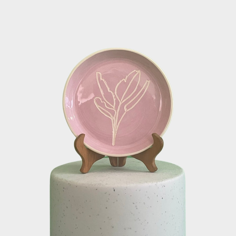 Giant Bird of Paradise Pink Trinket Dish